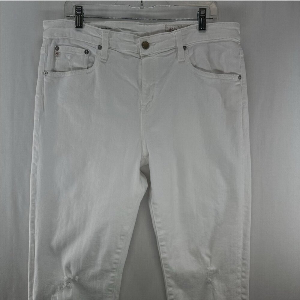 AG Adriano Goldschmied Jean Women 31 AG-Ed Denim Ex Boyfriend Slouchy Slim White - Picture 12 of 12